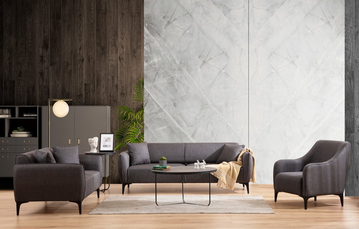 Atelier Del Sofa Belissimo - Sofá de 2 Plazas Gris Oscuro Atelier Del Sofa Belissimo - Sofá de 2 Plazas Gris Oscuro